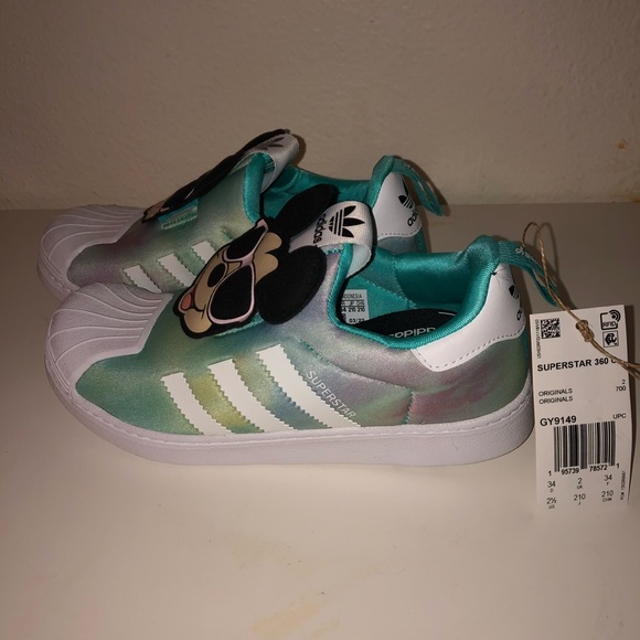 Adidas Superstar Disney Mickey Mouse GY9149 Kids SlipOn Shoes Sneakers Size 2.5K - Picture 3 of 7